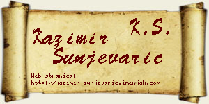 Kazimir Šunjevarić vizit kartica